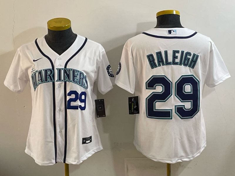 Women Seattle Mariners #29 Raleigh White Game 2026 Nike MLB Jersey style 03